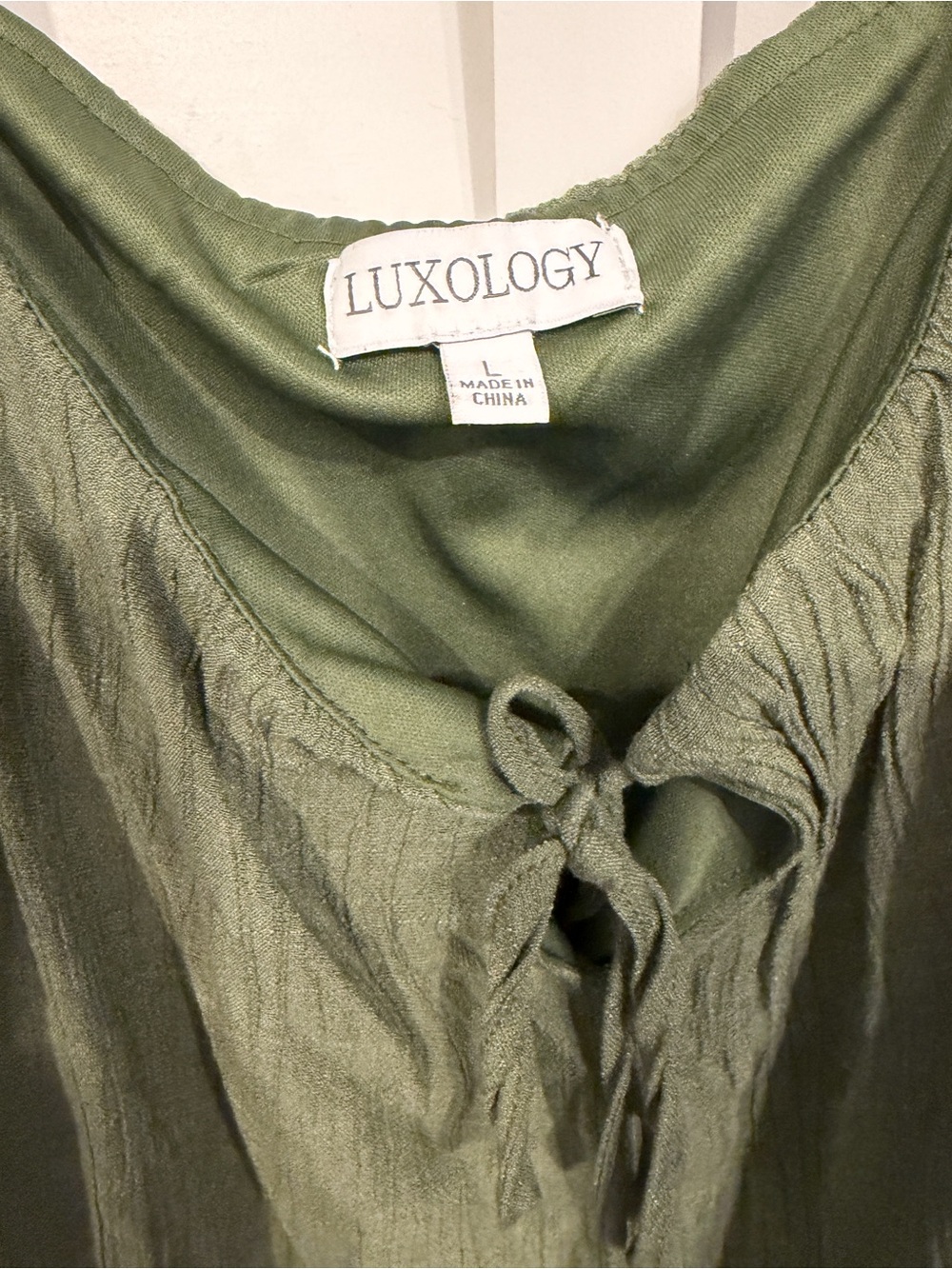 Luxology Olive Green High-Low Tiered Spaghetti Strap Dress - Picture 2 of 2
